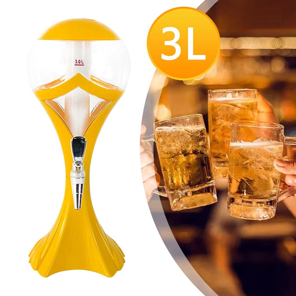 1.5L/3L Ice Core Container Party Wine Beer Water juice Beverage Tabletops Home Bar Liquid Drinking Pourer Bar Beer Tower Dispenser