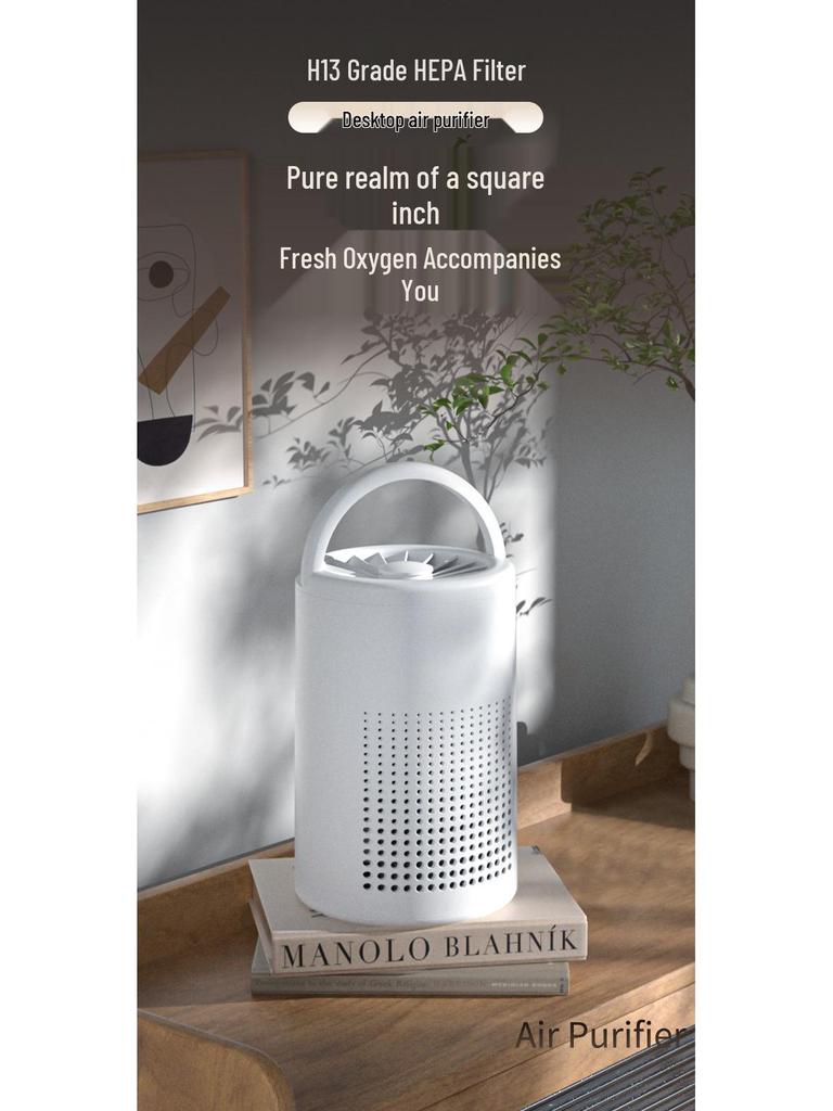 USB-Powered Desktop Air Purifier for Indoor Use, Removes Secondhand Smoke and PM2.5