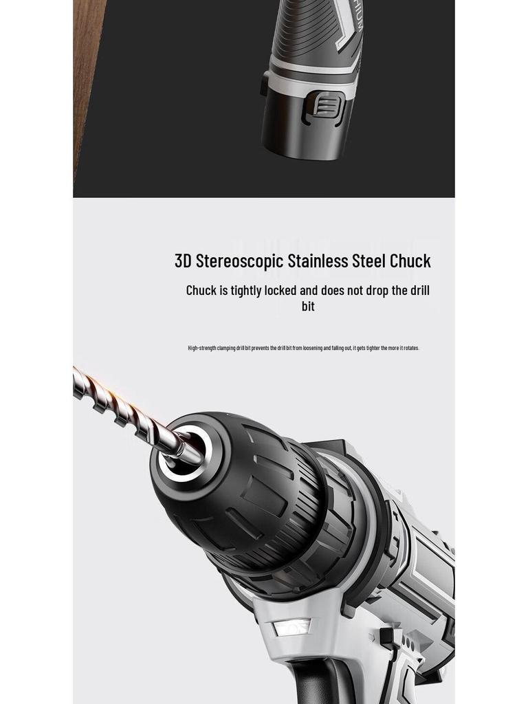 Oulide Rechargeable High-Power Wireless Handheld Drill & Multifunctional Electric Screwdriver