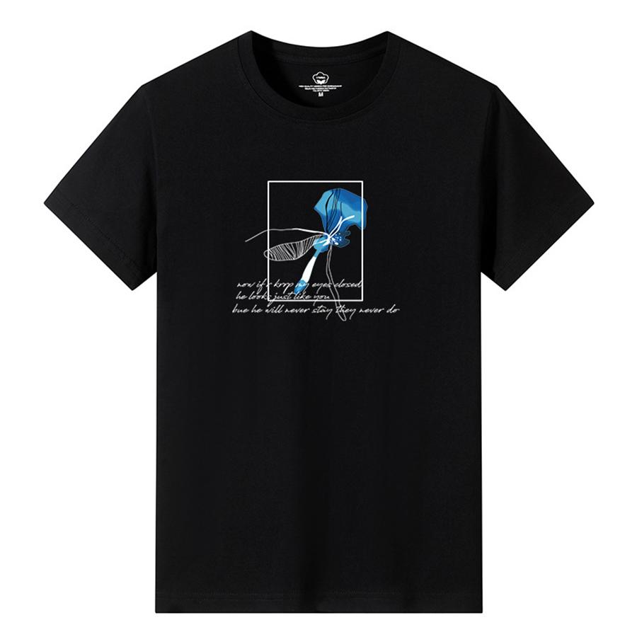 Loose Fit Summer Casual Cotton TShirt Short Sleeve Crew Neck Geometric Print Mens Top Breathable Comfortable Unisex Shirt