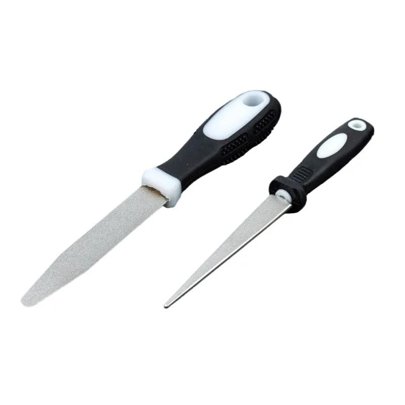 Professional Knife Sharpener, Diamond Sharpening Stone for Kitchen Camping, Double-Sided Folding Design with Non-Slip Handle,