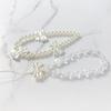 Bow Love Mobile Phone Charms Cute Beaded Phone Lanyard Short Strap For Cell Phone Wrist Strap Portable Bag Pendant