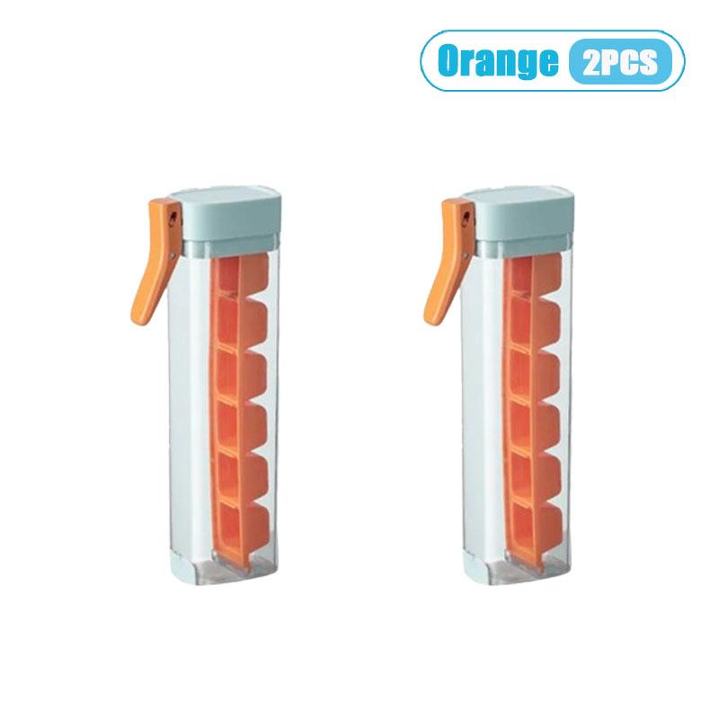 Compact Press Ice Cube Maker Slim Vertical Tray For Small Refrigerators And Single Use