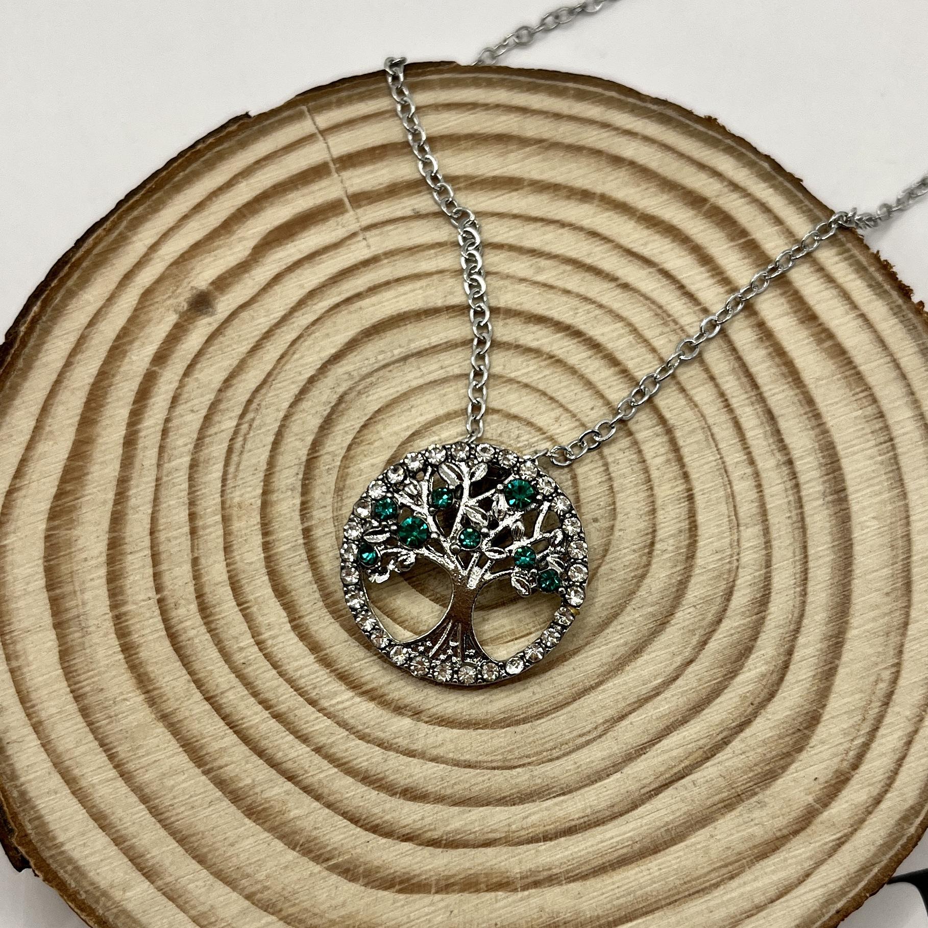 

Necklace Tree of Life Style Fashionable Hollow Natural Style Women s Necklace Pendant 50CM(Necklace Size)