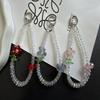 Summer Floral Phone Lanyard With Crystal Wheel For Women And Girls