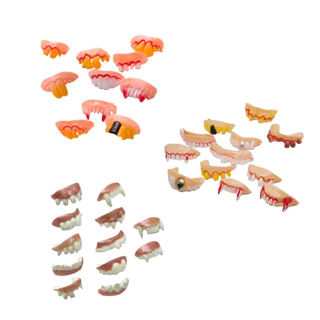 Halloween Fake Teeth Halloween Front Teeth Funny Fake Teeth Decoration for Stage Performance Dress Up Party Halloween Masquerade