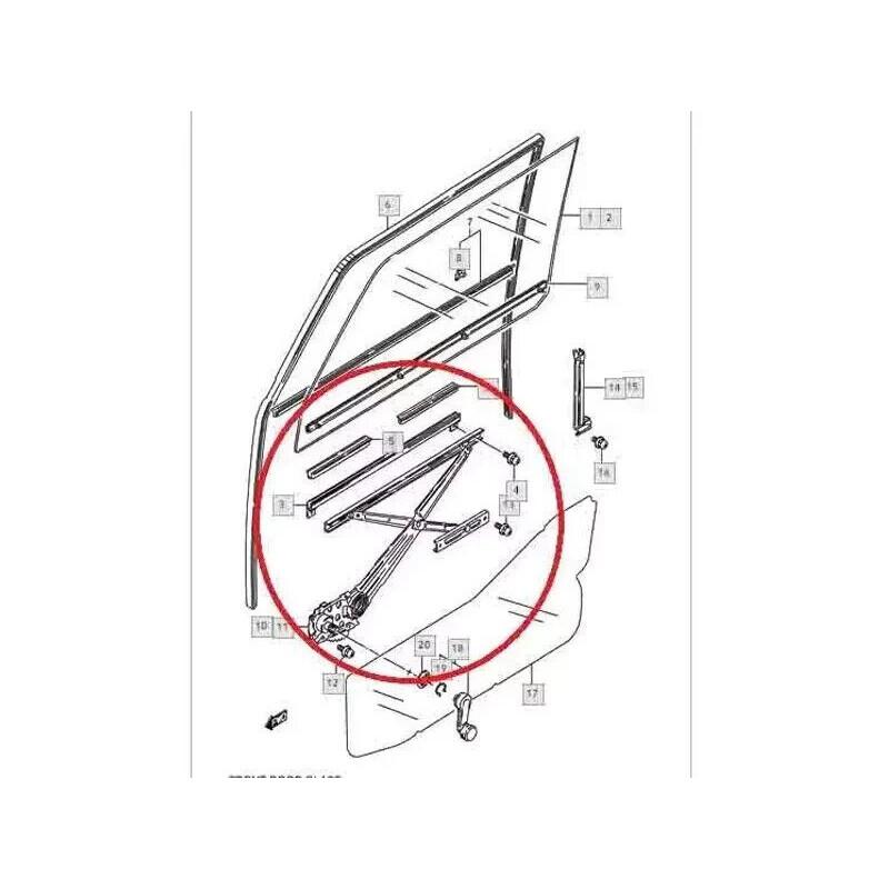 Suzuki Samurai SJ410 SJ 413 Fensterheber vorne komplett manuell Bausatz