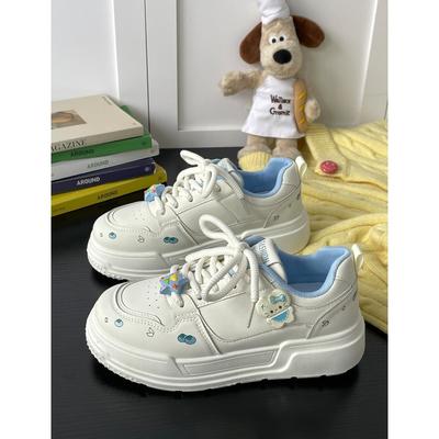 New Product Hot Sale Summer New Casual Platform Bread Shoes Cute Little White Shoes Board Shoes 3072