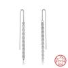 Effie Queen 925 Sterling Silver Dainty Chain Drop Earrings For Women Party Fashion Long Pendant Earrings Tassel Jewelry SE399