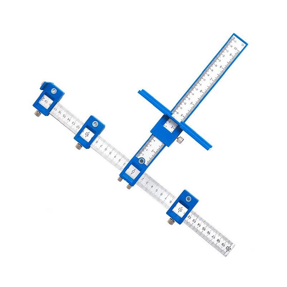 Punch Locator Drill Guide Kit Cabinet Hardware Locator Woodworking Tool Ruler Assistant Installation Tool