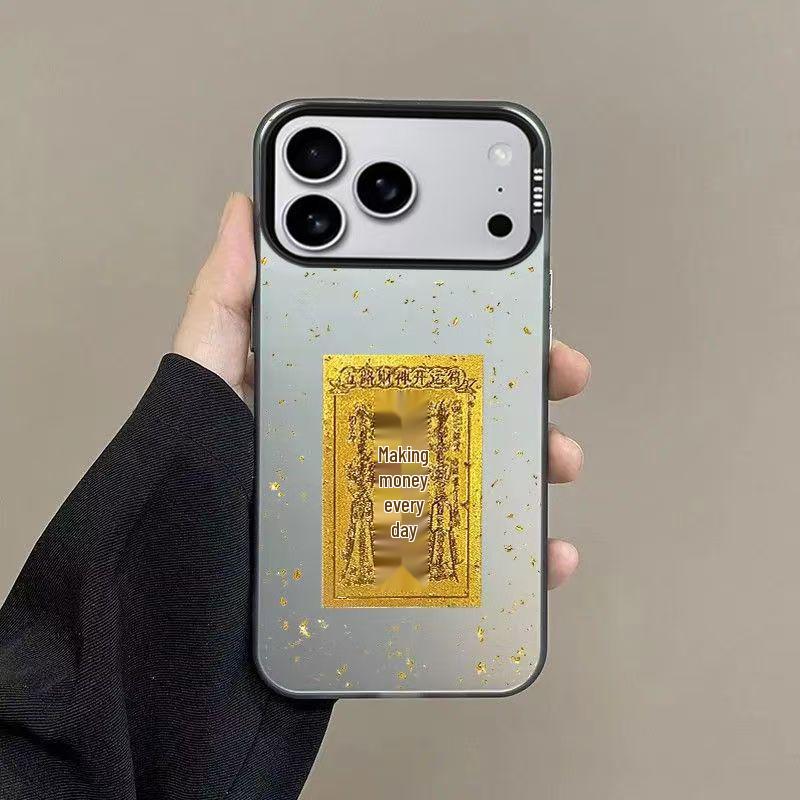 Повседневный золотой чехол для iPhone 17, серебристый чехол для 17Air/17ProMax/16/15 14