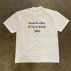 White Classic Logo STOCKHOLM 1996 Faded Luxury Minimalism Brand T-Shirt Cotton Graphic Tee Unisex Unisex Summer Streetwear