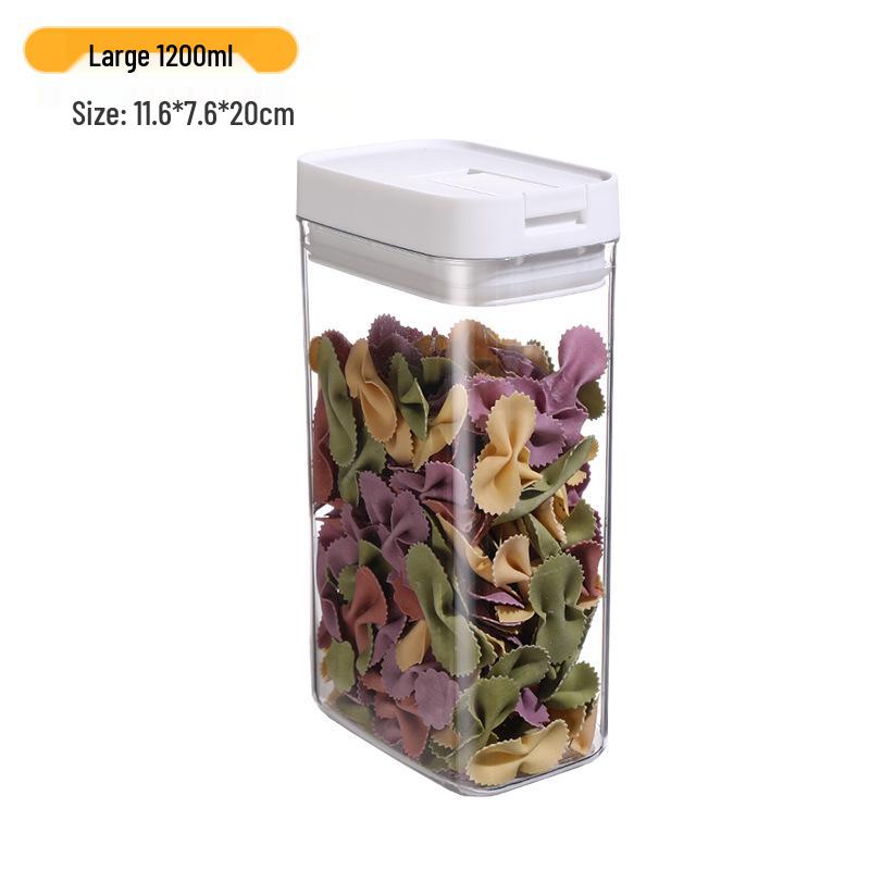 Rectangular Airtight Food-Grade Noodle Storage Jar for Kitchen