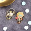 Enamel Charming Brooch With Cartoon Character Design Trendy Accessory For Bags And Apparel