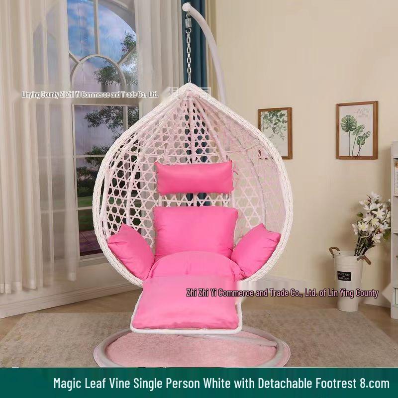 Double Wicker Hanging Basket Chair: Indoor/Outdoor Bird's Nest Swing Chair for Balcony & Leisure