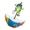 Creative Umbrella Shape Wall Planter For Garden Balcony Porch With Animal Ornament Iron Hanging Flower Pot Outdoor Indoor Decoration