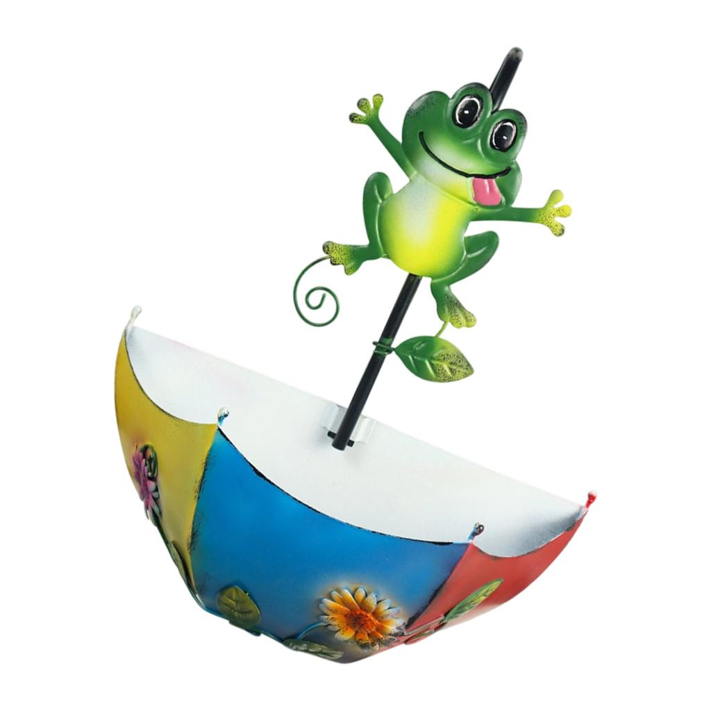 Creative Umbrella Shape Wall Planter For Garden Balcony Porch With Animal Ornament Iron Hanging Flower Pot Outdoor Indoor Decoration