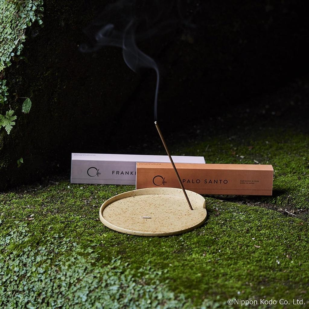Nippon Kodo CHIE Palo Santo Incense Sticks 30 Pieces with Ceramic Stand