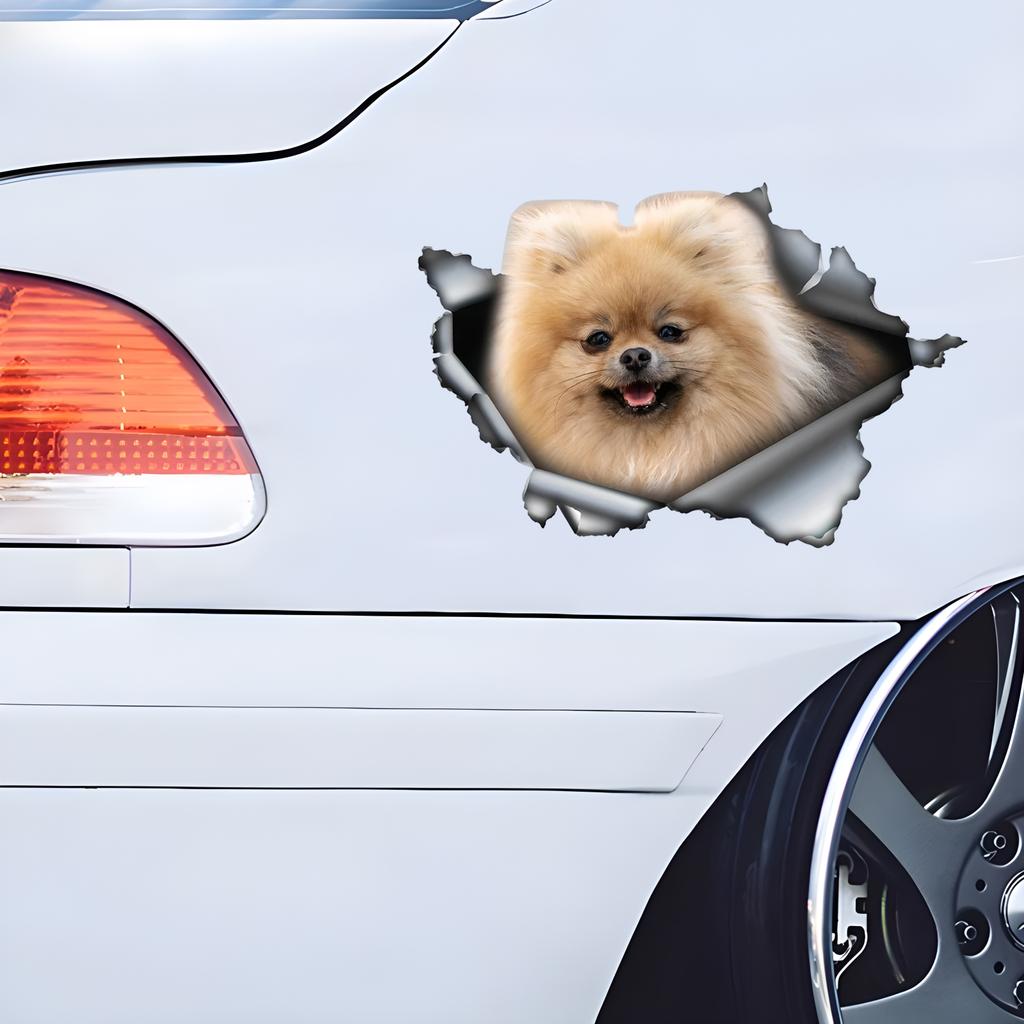 Cute Pom Car Stickers Scratch Blocking Self-Adhesive Waterproof Decal, Used for Car, Laptop, Motorcycle, Van, RV