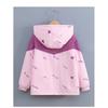 Girls Fleece Lined Windproof Reversible Hooded Kids Casual Outerwear Jacket