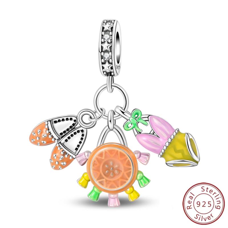 100% Copper Handbag Sun Hat Beach Bikini Trendy Charms Beads Pendants 3Mm Diy Making Fine Jewelry