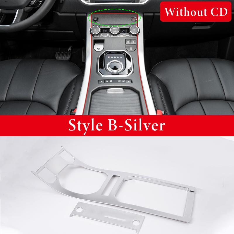 For Land Rover Range Rover Evoque 2011-19 ABS Chrome/Carbon Fiber Center Control Panel Cover Decorative Sticker Car Accessories