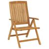 Sillas de Jardín 2 uds Ajustables Madera Maciza de Teca