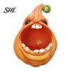 Halloween Party Ornament Big Mouth Pumpkin Storage Box, Figurine Resin Jewelry Tray, Bowl Trinket Keys Candy Holder for Home Office Desk Decor