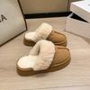 Support Platform Cotton Shoes Women's New Winter Piled and Thickened Indoor Bag Head Cotton Slippers