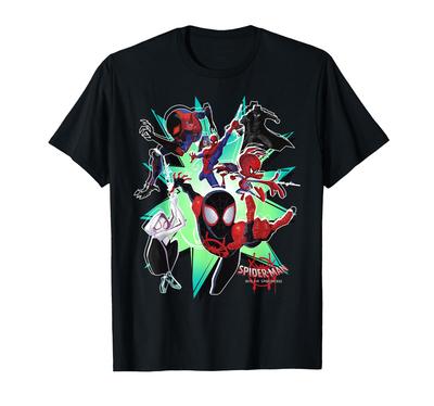 Marvel Spider-Man Into the Spider-Verse Action Group Graphic T-Shirt