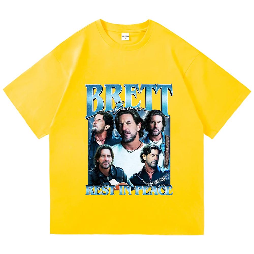 Rest in Peace Brett James T Shirt 2025 Men/women Harajuku Vintage Graphic Tshirt Classic Unisex High Quality Cotton Tee Shirts