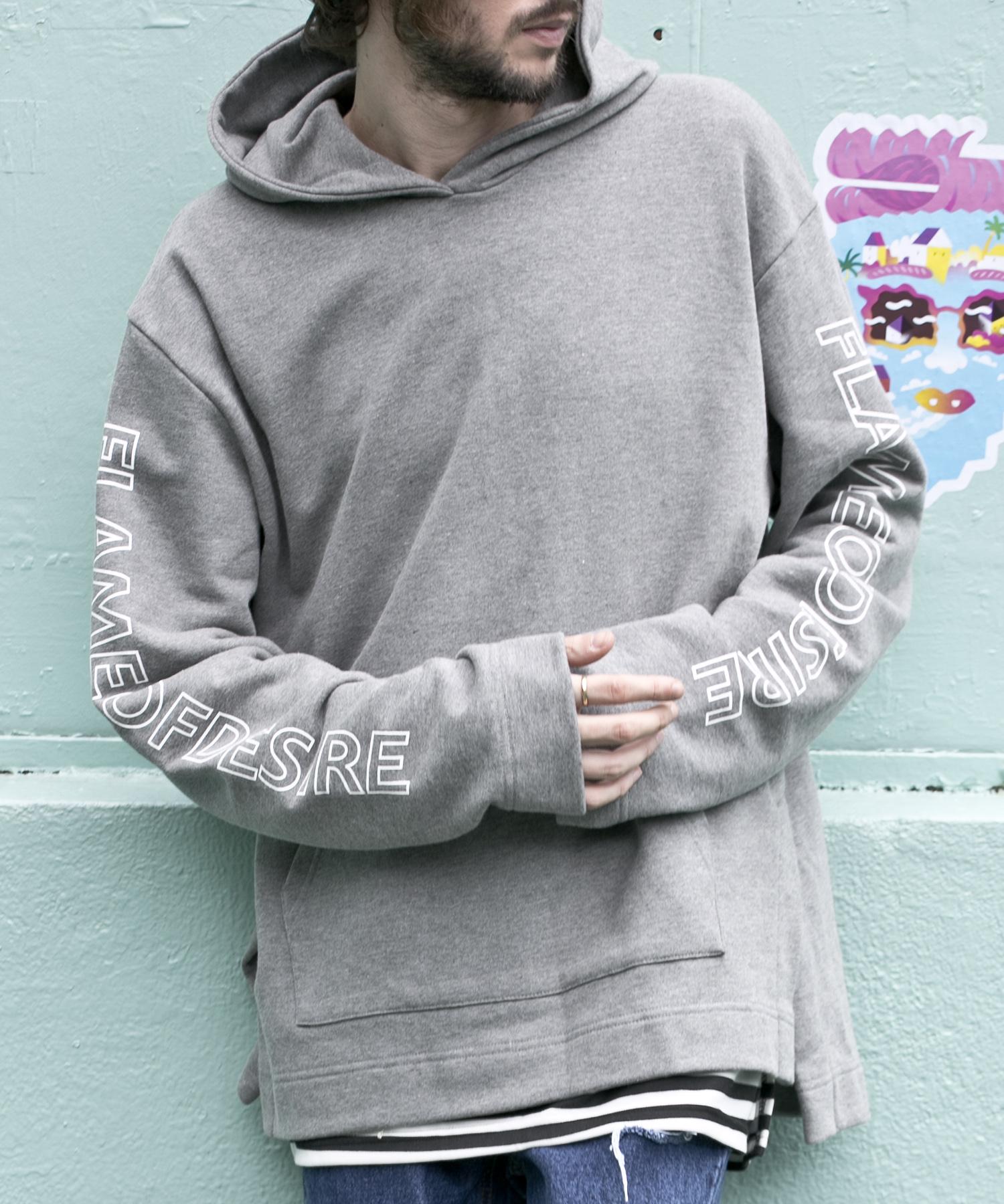 Johnny West Lettering Over Hoody (Gray) Gray/50(100)