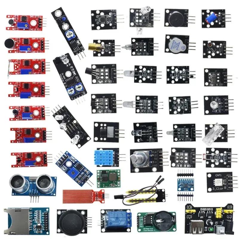 45 v 1 Moduly senzorů 16 druhů Startovací sada pro Arduino Raspberry Pi , Lepší než 37 v 1 s krabičkou DIY UNO R3 MEGA2560
