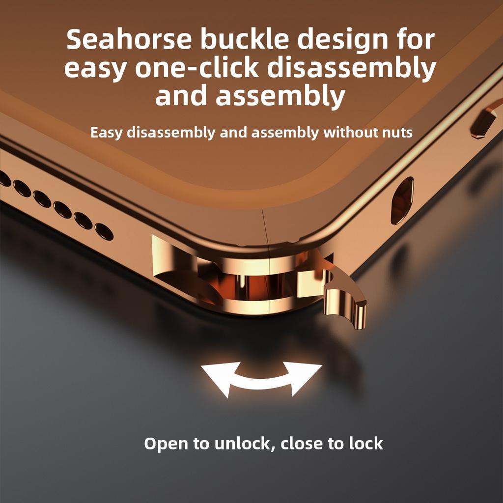 Best Selling Products Aluminum Metal Frame Phone Case for iPhone 17 Pro Max Mobile Accessories Lens Protective Orange Antishock