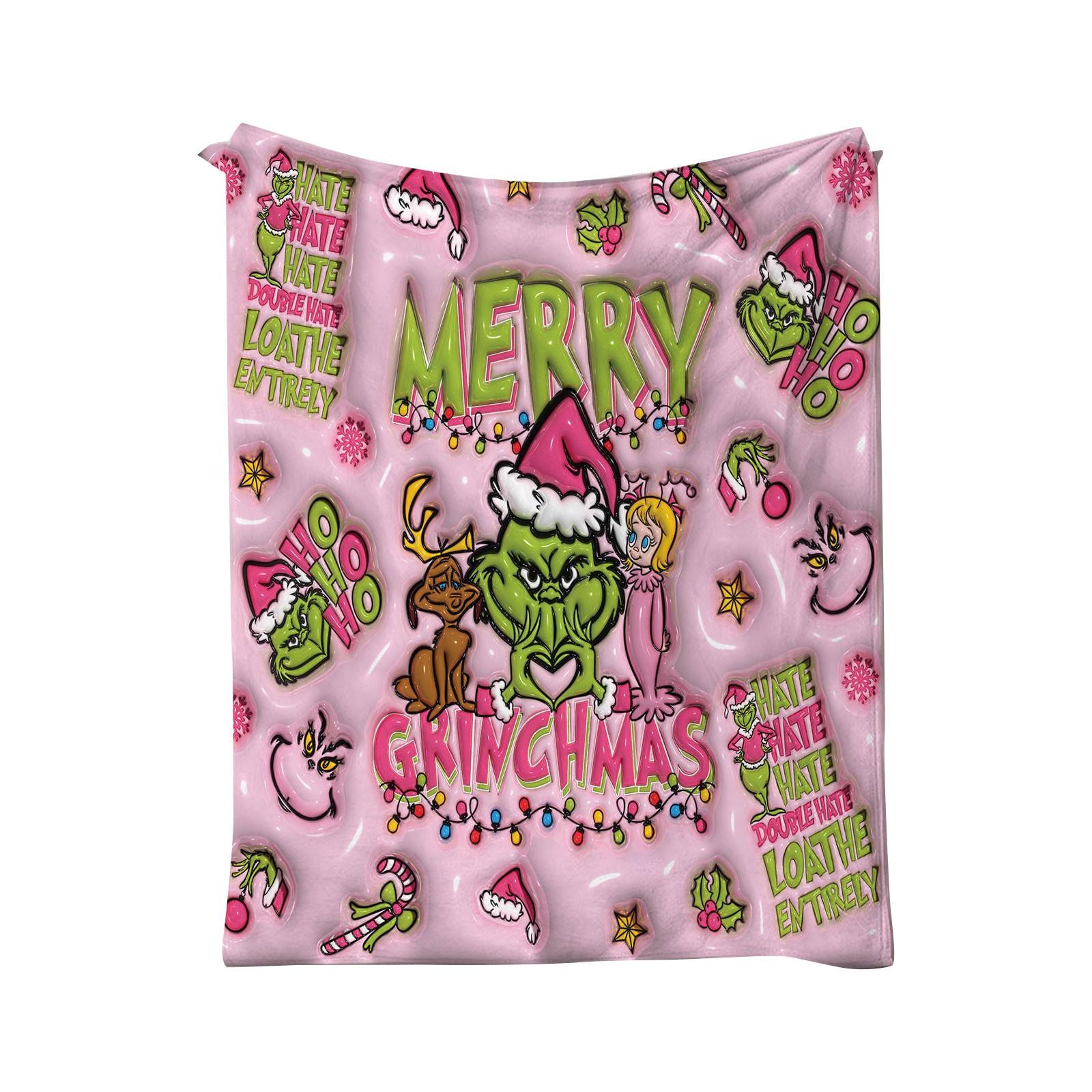 

Рождественский чехол для одеяла, мягкое и удобное плюшевое шерстяное фланелевое одеяло One Size