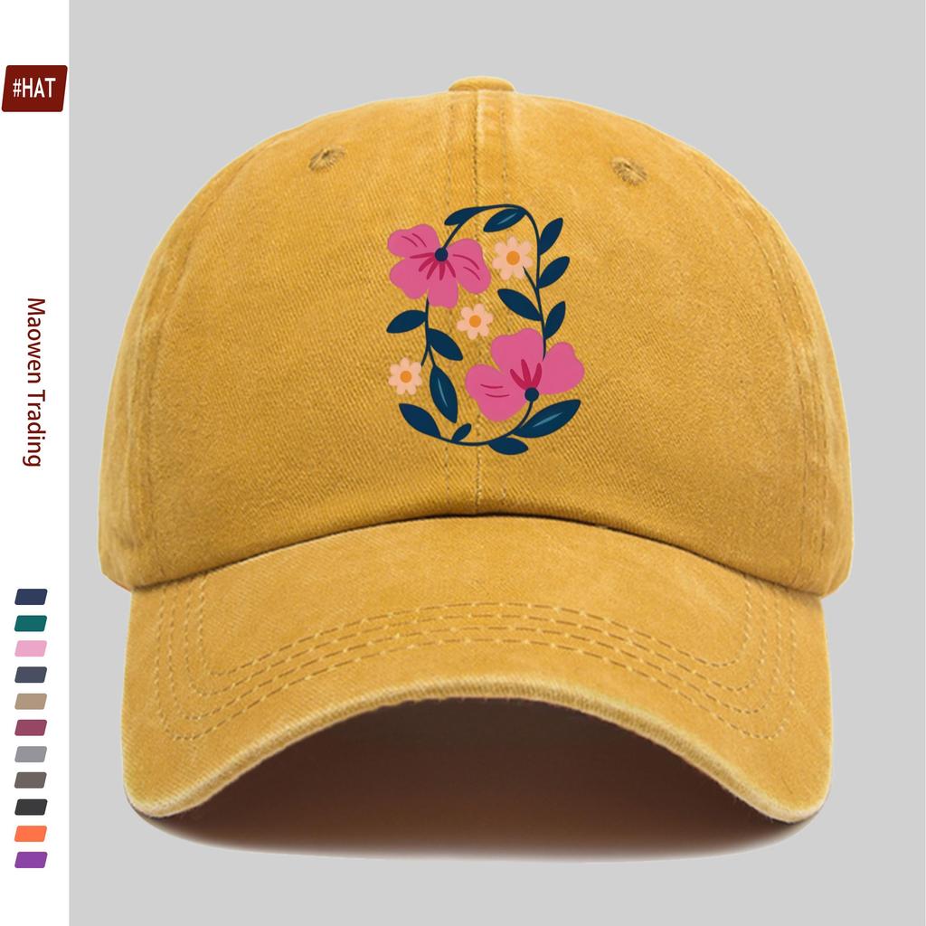 Pc Floral Pattern Flower Print Baseball Cap Home Casual Print Design Casual Hat Trucker Comfortable Lightweight Sun Hat Buckle