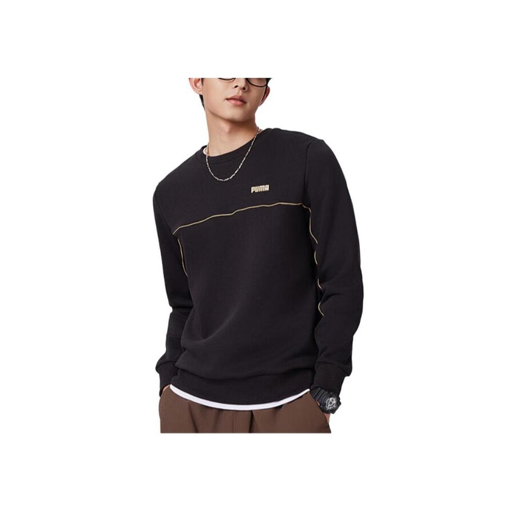 Puma Ess+ Gold Crew Fl Sports Casual Fleece Warm Sweatshirt Men sweatshirt 692907-01