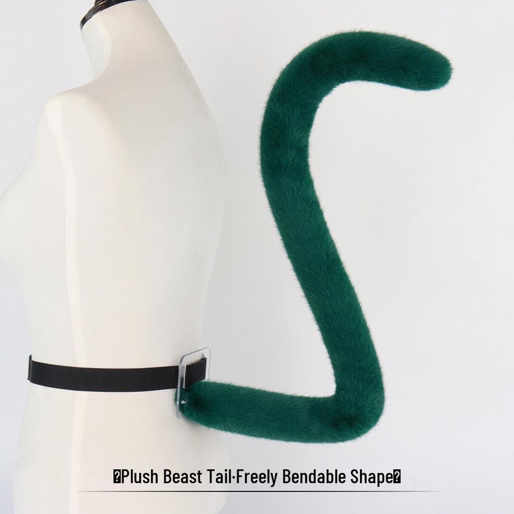 Set Cosplay Whisper: Peluche Ragazza della Farmacia con Cerchietto con Orecchie Animalesche e Coda di Gatto