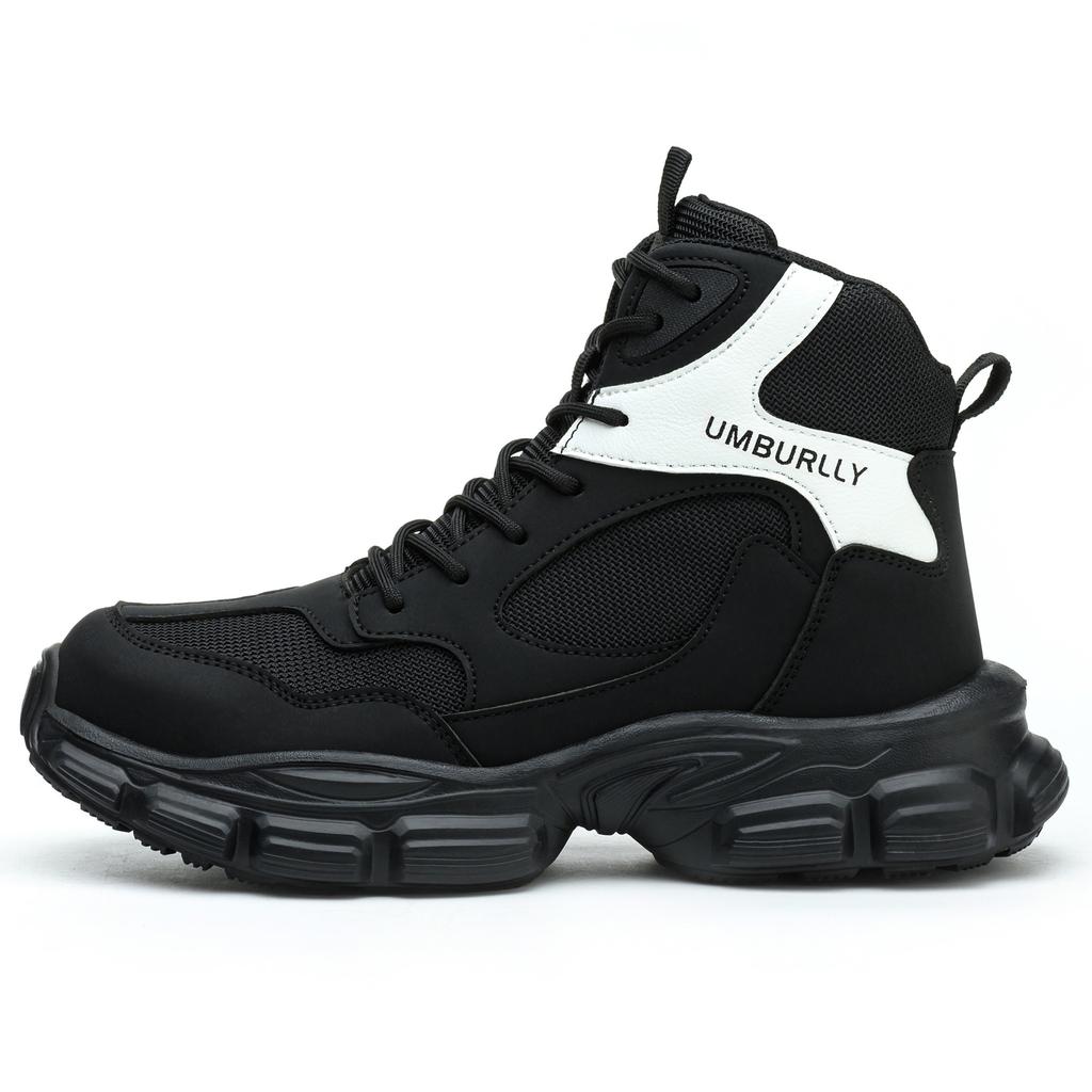 Módní dámské bezpečnostní tenisky s vysokým svrškem ocelová špička odolné proti propíchnutí pracovní boty síťovina protiskluzové pro celodenní průmyslové pohodlné nošení