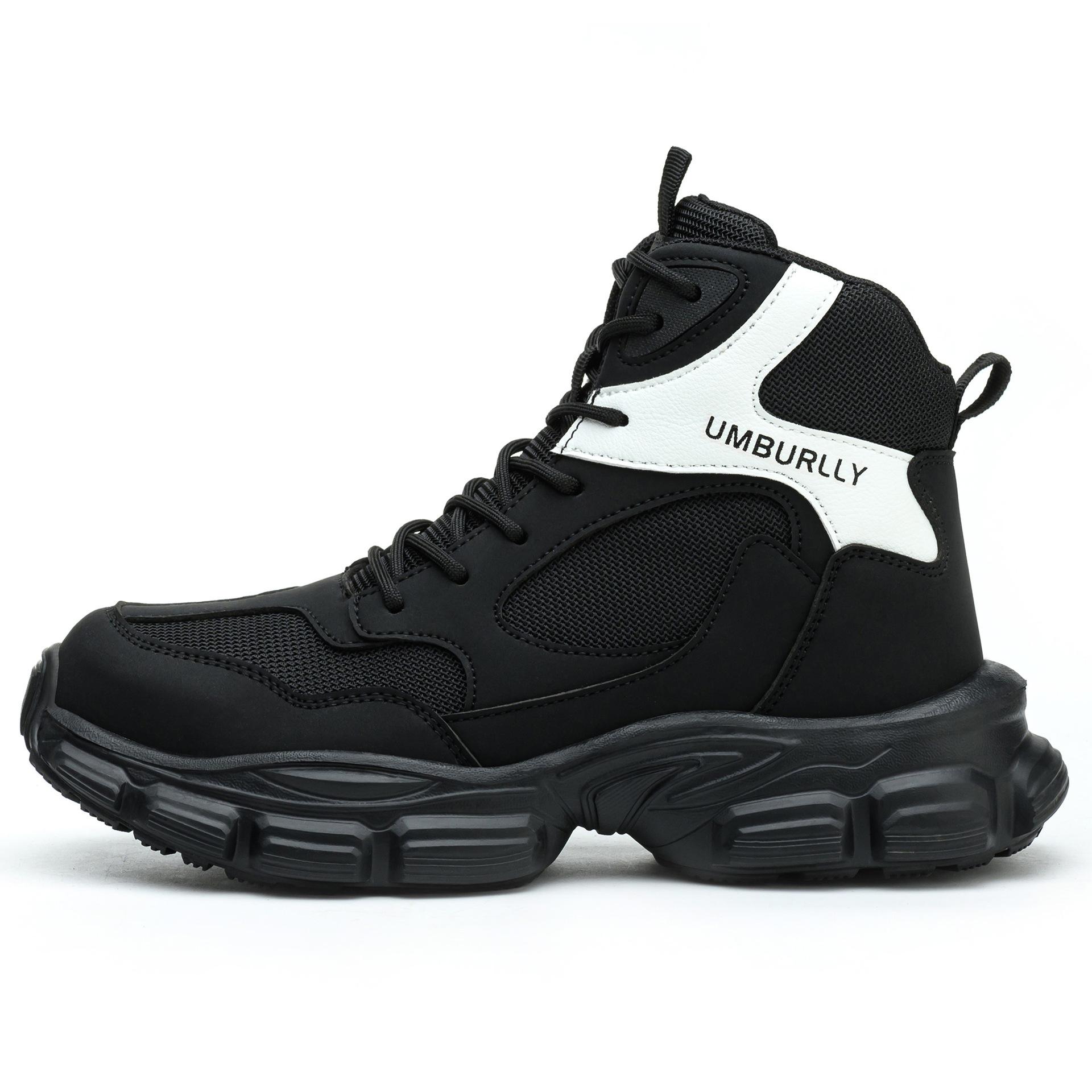 

Fashion Women s High Top Safety Sneakers Steel Toe Puncture-Proof Work Boots Mesh Slip Resistance for All-Day Industrial Comfort Wear 35 чёрный