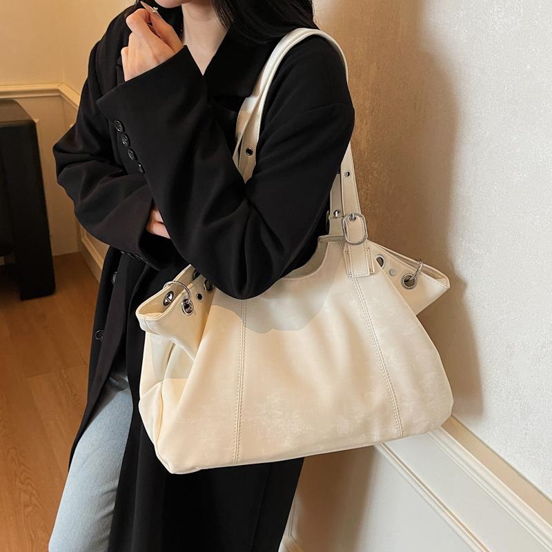 2025 Autumn New Solid Fashion PU Large Capacity Shoulder Bags Stylish Design Hot Trendy Super Cool Casual Tote Bags for Women