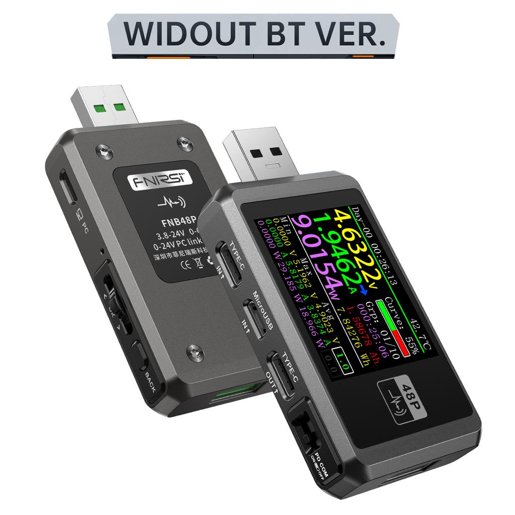 FNB48S FNB48P Trigger Voltmeter Ammeter Current And Voltmeter USB Tester QC4+PD3.0 2.0 PPS Fast Charging Protocol Capacity Test