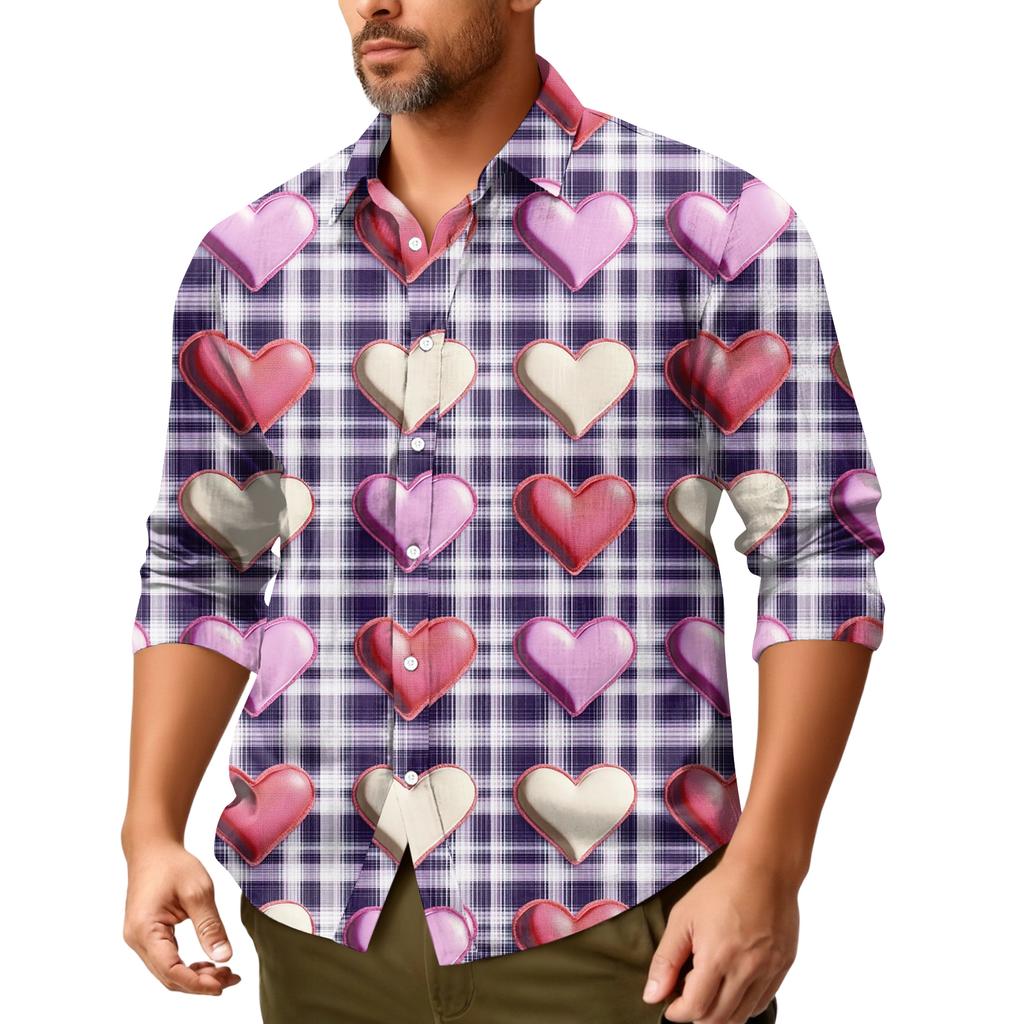 Lässiges, locker sitzendes Langarmhemd für Herren, modisches Revershemd