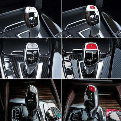 Pro BMW řady 1 2 3 4 5 6 7 3GT 6GT X3 X4 X5 X6 Stříbřitě červená 1* Tlačítko řazení P-File Flitrový dekorační nálepka