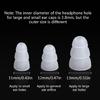 Triple Flange Ear Tips Earbuds Silicone Pads For In Ear Headphones In-Ear 4.0mm