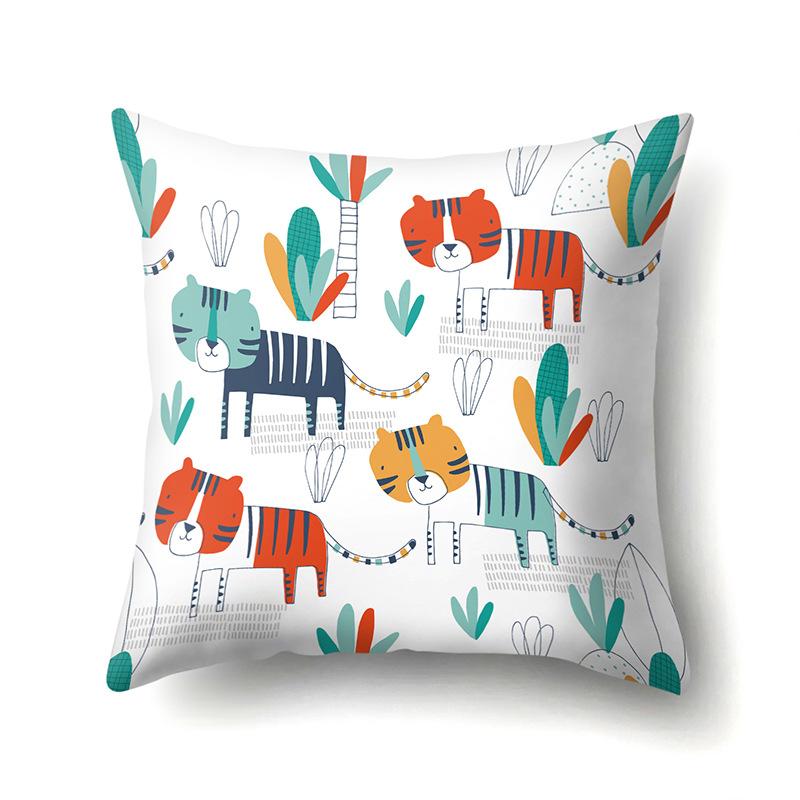 Geometric Creative Single-Sided Pillow Cover Living Room Sofa Cushion Cover Polyester Pillow Cover Office Waist Cover