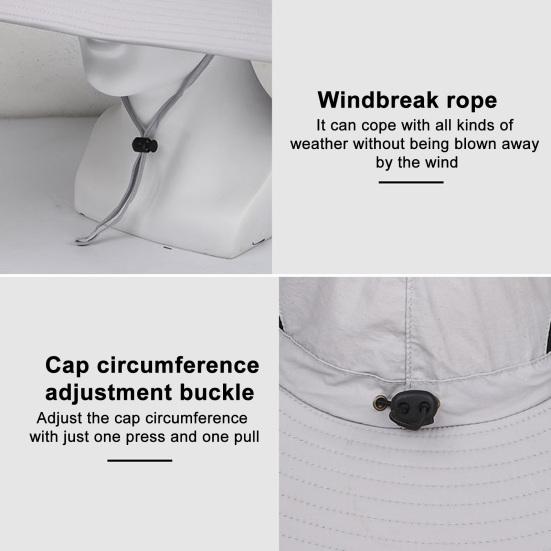 Chapeau de soleil à large bord avec ventilateur solaire intégré pour hommes et femmes, chapeau de plage rafraîchissant pour l'été, pour la pêche en plein air, la randonnée et le camping