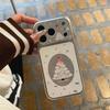 Korean Style Glitter Snowflake Christmas Tree Phone Case for iPhone 17/16 Pro Max/15/14 for Women