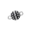ZHUKOU 6MM Brass Inlaid Zircon Round Magnet Connection Buckle Bead Water Diamond Pendant Jewelry Making Buckle Accessories:VK265