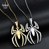 Stainless Steel Spider Necklace: Creative Spider-Man Movie-Inspired Titanium Pendant